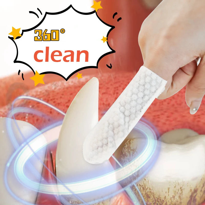 Pet teeth cleaning finger covers