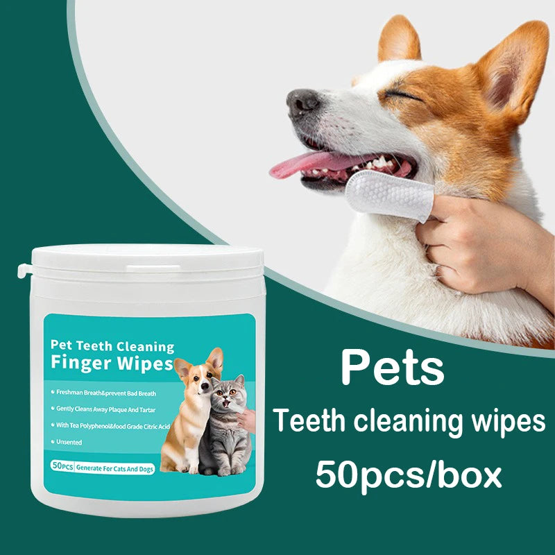 Pet teeth cleaning finger covers